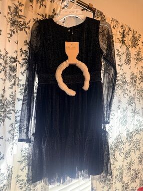 NWT Biscotti Sparkle Black Tulle Girls' Dress